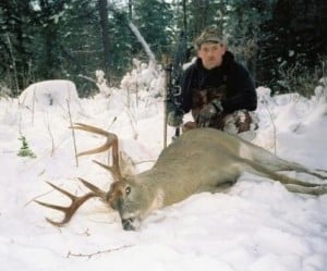 Troy Pottenger with big western whitetail buck