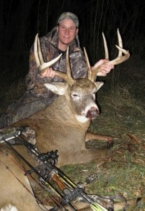 Skip Sligh with mature Iowa archery buck