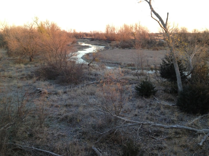beautiful river setup on a cold, Kansas morning