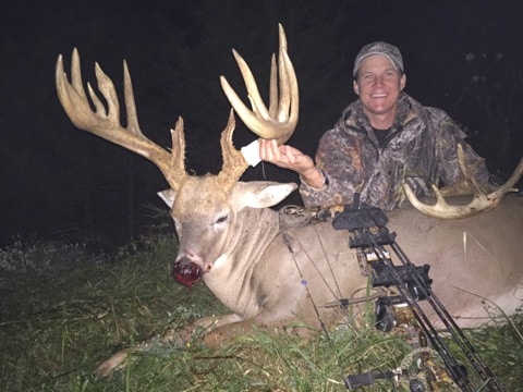 200 inch buck - Iowa - Skip with opening day giant buck